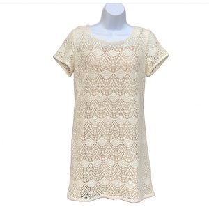 Beautiful Cream Lace Dress with built in slip